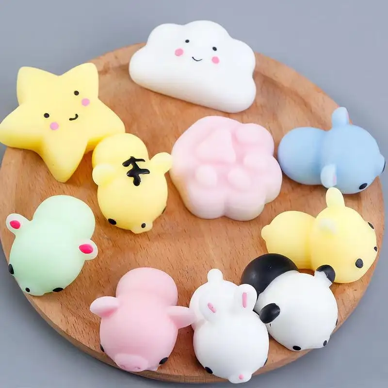 15 Stück Mini Mochi Squishies Kawaii Cartoon Stressabbau-Spielzeug zur Stresslinderung Quetschbälle Party-Geschenke Geburtstagsgeschenke – Detail 5