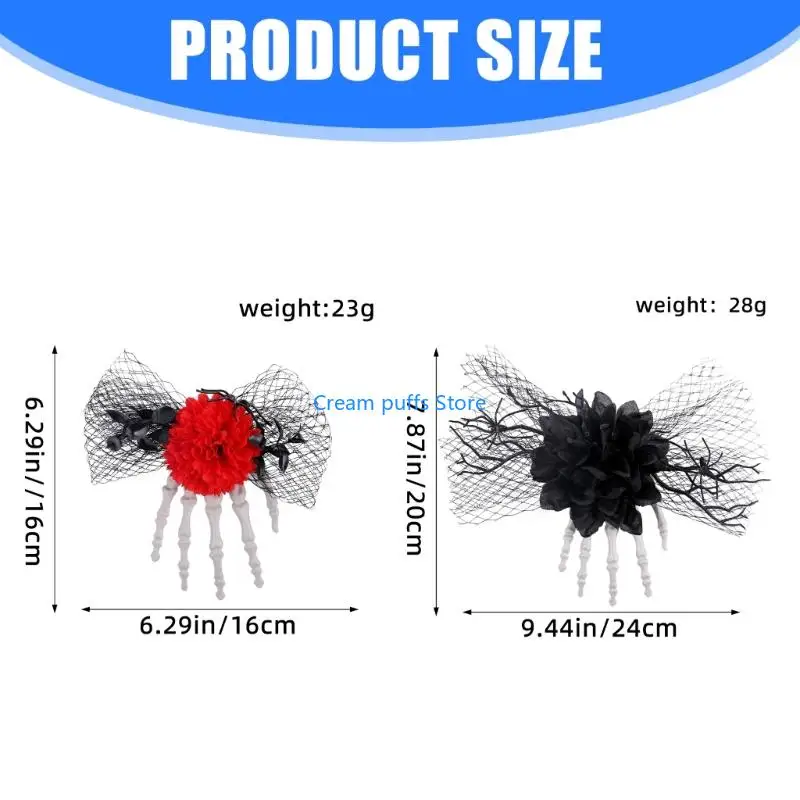 50LE 2PC SKULLED HAIN SLIP CLIST CLIP KLIP HALLOWEEN AKCJAMI