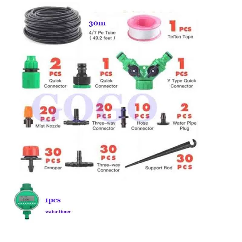 202530m Automatic Micro Drip Irrigation System Garden Irrigation Spray Self Watering Kits with Adjustable Dripper
