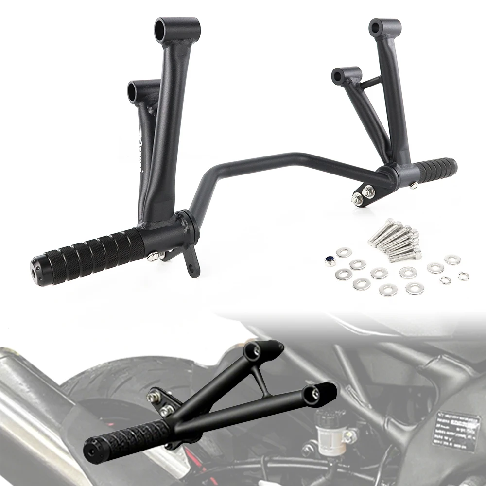 مساند قدم خلفية وحيلة الساعة 12 لـ Kawasaki ZX-4RR & ZX4R 2023 2024 2025 قفص فرعي للدراجة النارية مع قفص فرعي وحلقة كشط