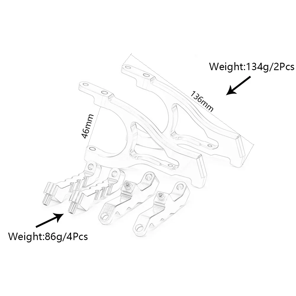 6Pc Aluminum 85438 Front / Rear Shock Tower Set Supports for RC 1/5 HPI Baja 5B 5SC 5T 5R SS 1970 T1000 KM ROVAN Car Accessories