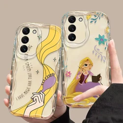 Disney Tangled Rapunzel Cover For S21 S23 S24 Ultra Plus FE A55 A35 A25 A05S A54 A53 A52 A33 A32 Wave Oil Phone Case