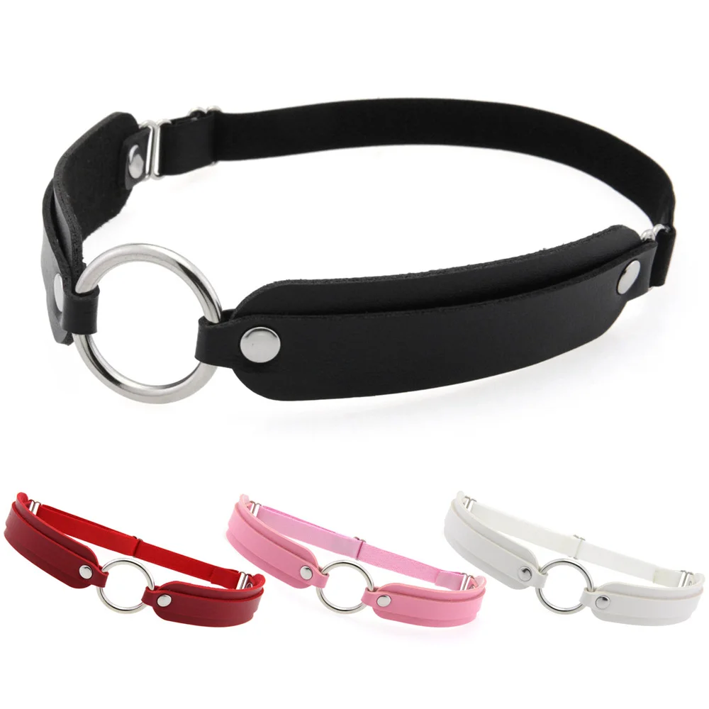Sexy Rock Round Ring Loop Elastic Leather Belt Leg Accessories Girl Women Harness Goth Black Gothic Punk Thigh Garter