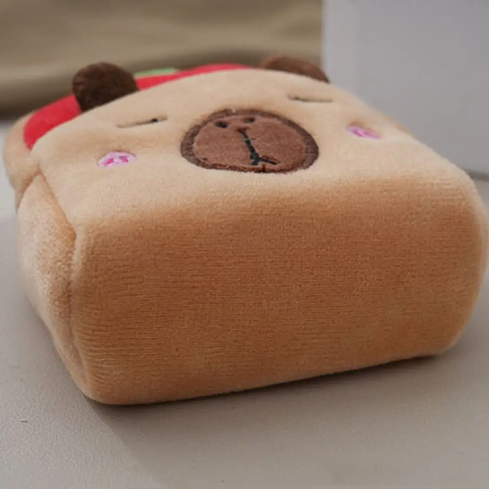 Cartoon Animal Capybara Plush Coin Purse watermelon Strawberries Capybara Plush Wallet Soft Pink strawberry