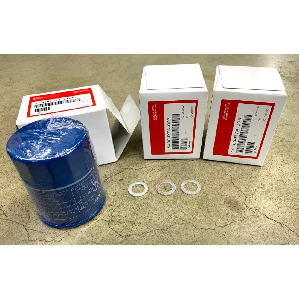 

3 Pack Oil Filter for Genuine OEM Honda w/ Washers 15400-RTA-003 Japan Filters