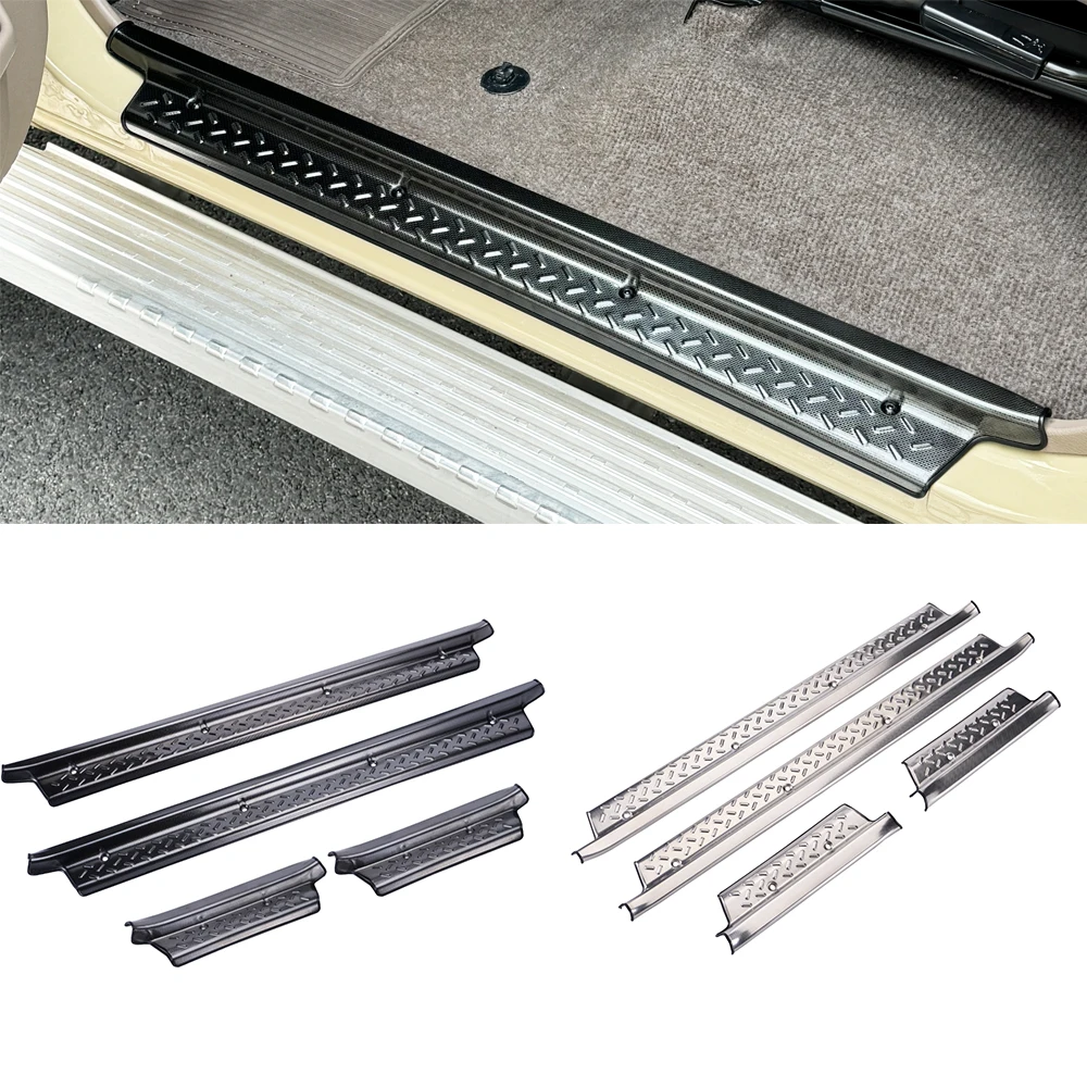 

304# Stainless Steel Door Sill Scuff Plate Cover Trims for Toyota Land Cruiser 70 76 79 Accessories 2007-2025