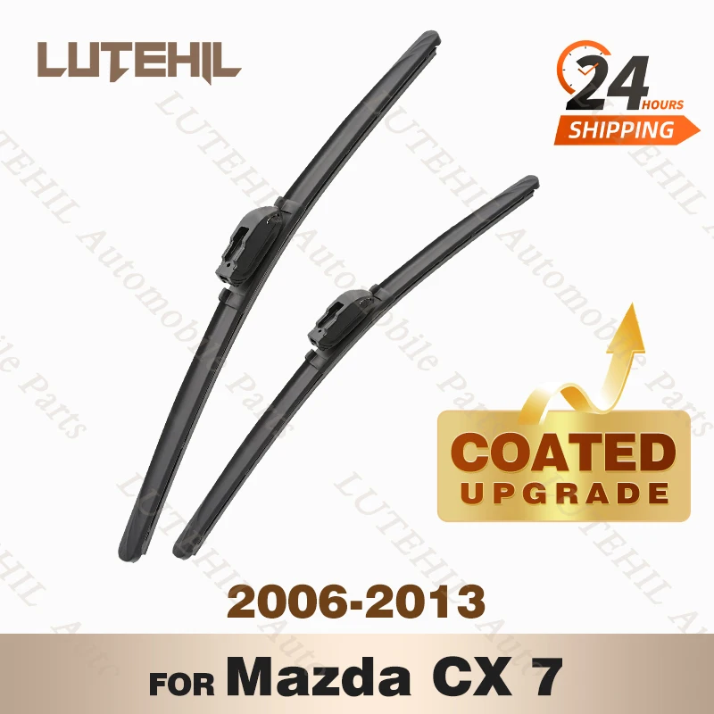 

LUTEHIL's Silicone Front Wiper Set For Mazda CX7 CX-7 2006 - 2013 2007 2008 2009 2010 2011 coated windshield wiper blade 26"+16"