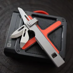 Multifunctional Titanium Alloy Whistle Portable Combination Tool Express Knife Bottle Opener Rope Cutter Screwdriver