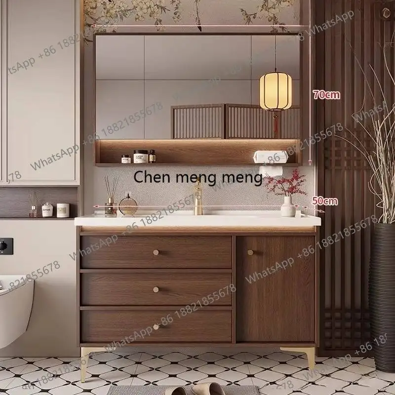 Brown Luxury Bathroom Storage Cabinet Rustic Wood Luxury Bathroom Storage Cabinet Modern Wooden Meuble De Rangement Furniture