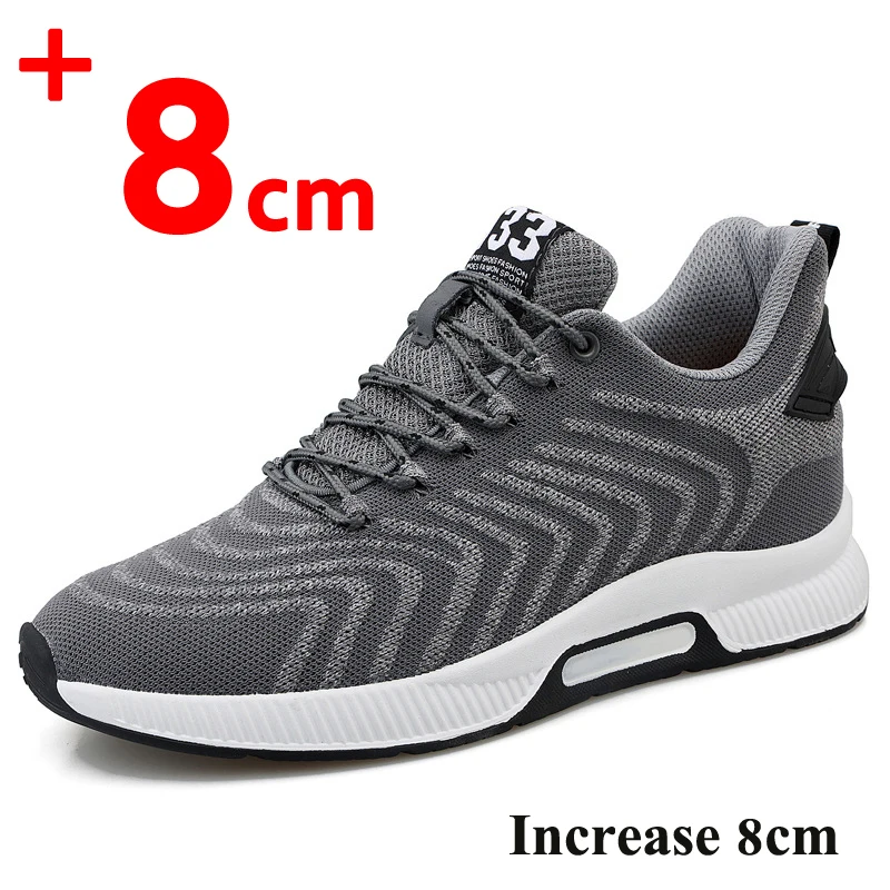 

Men Sneakers Elevator Shoes Hidden Heels Breathable Casual Shoes Increase Insole 8CM Sports Casual Height Shoes Man Heightening