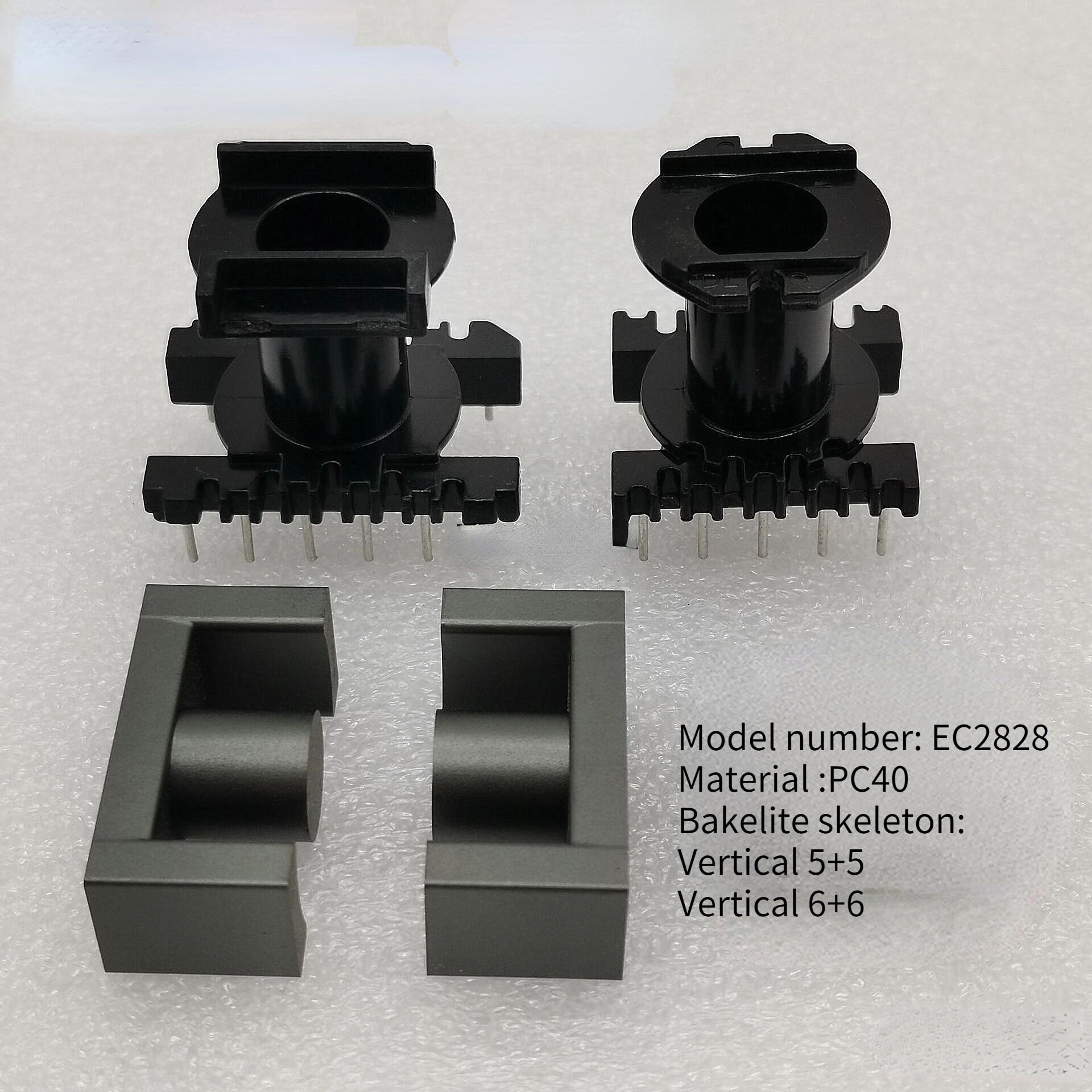 EC2828 Magnetic Core Supporting Vertical 5+5/6+6 Skeleton Plane Ferrite Core EC28 Magnetic Core PC40