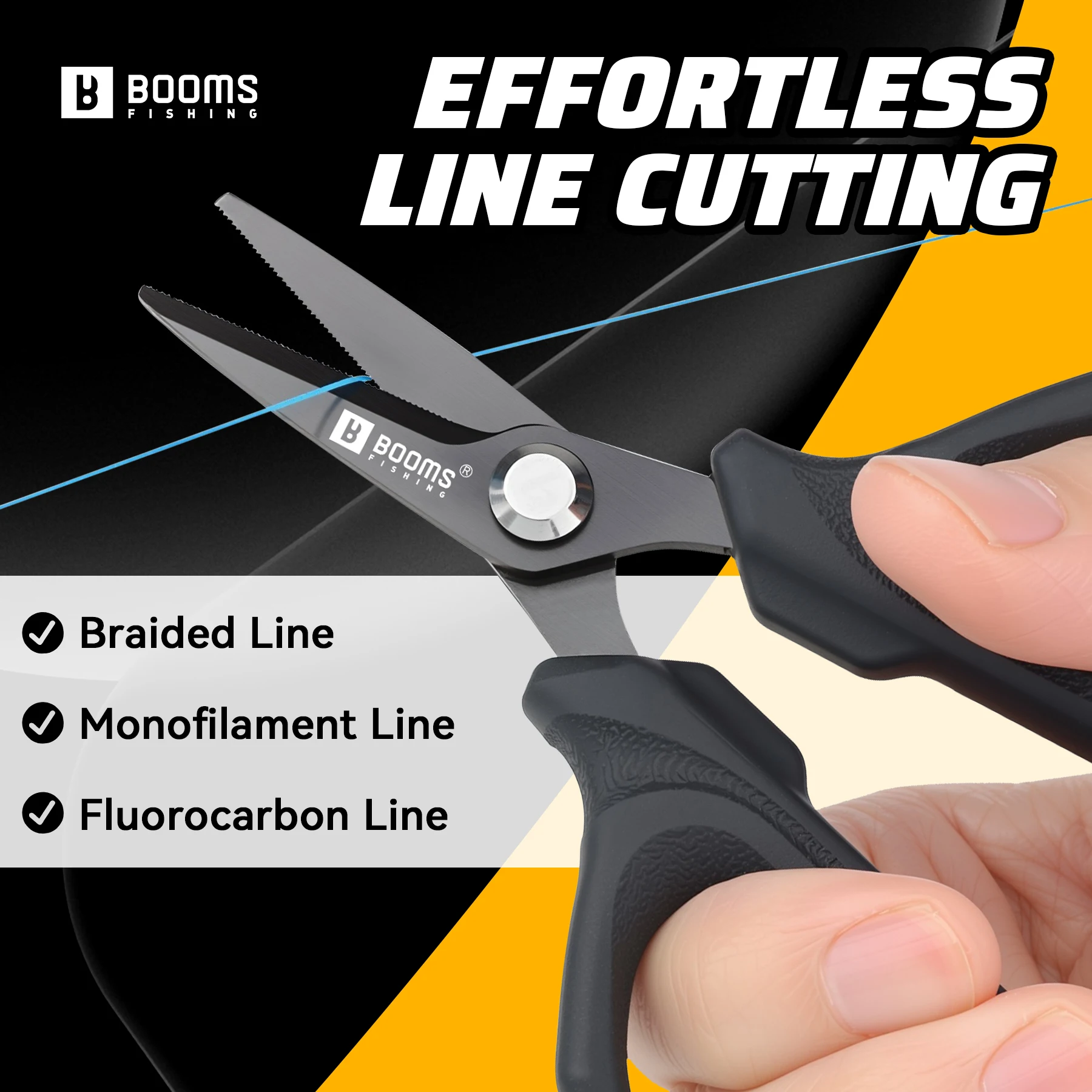 ازدهار الصيد S07 الفولاذ المقاوم للصدأ الصيد جديلة خط قطع مقص مع حامل شارة قابل للسحب حلقة تسلق معالجة صندوق الملحقات #3