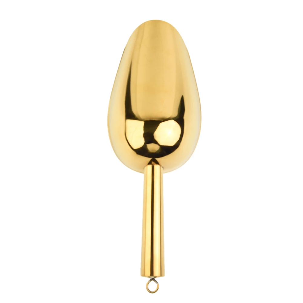 

1× Shovel Candy Ice Cube Silver/Gold Flour Colorful Spoon Stainless Steel Scoops Buffet Tool Kitchen Accessories