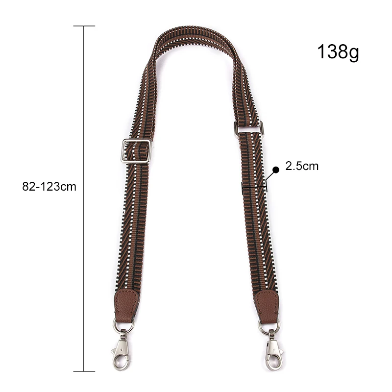 Canvas Bag Strap for Crossbody Luxury Women 2.5cm Wide Shoulder Straps Replacement Webbing Bag Strap Accessories for H Kelly Bag