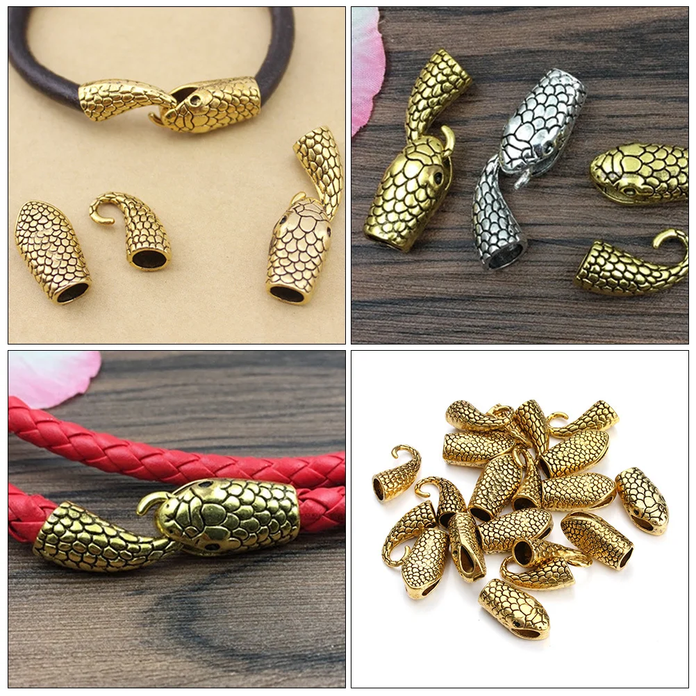 Snake Head Bracelet Clasp Alloy Toggle Closure For Jewelry Making Necklace Connectors Craft Findings Spacer Beads