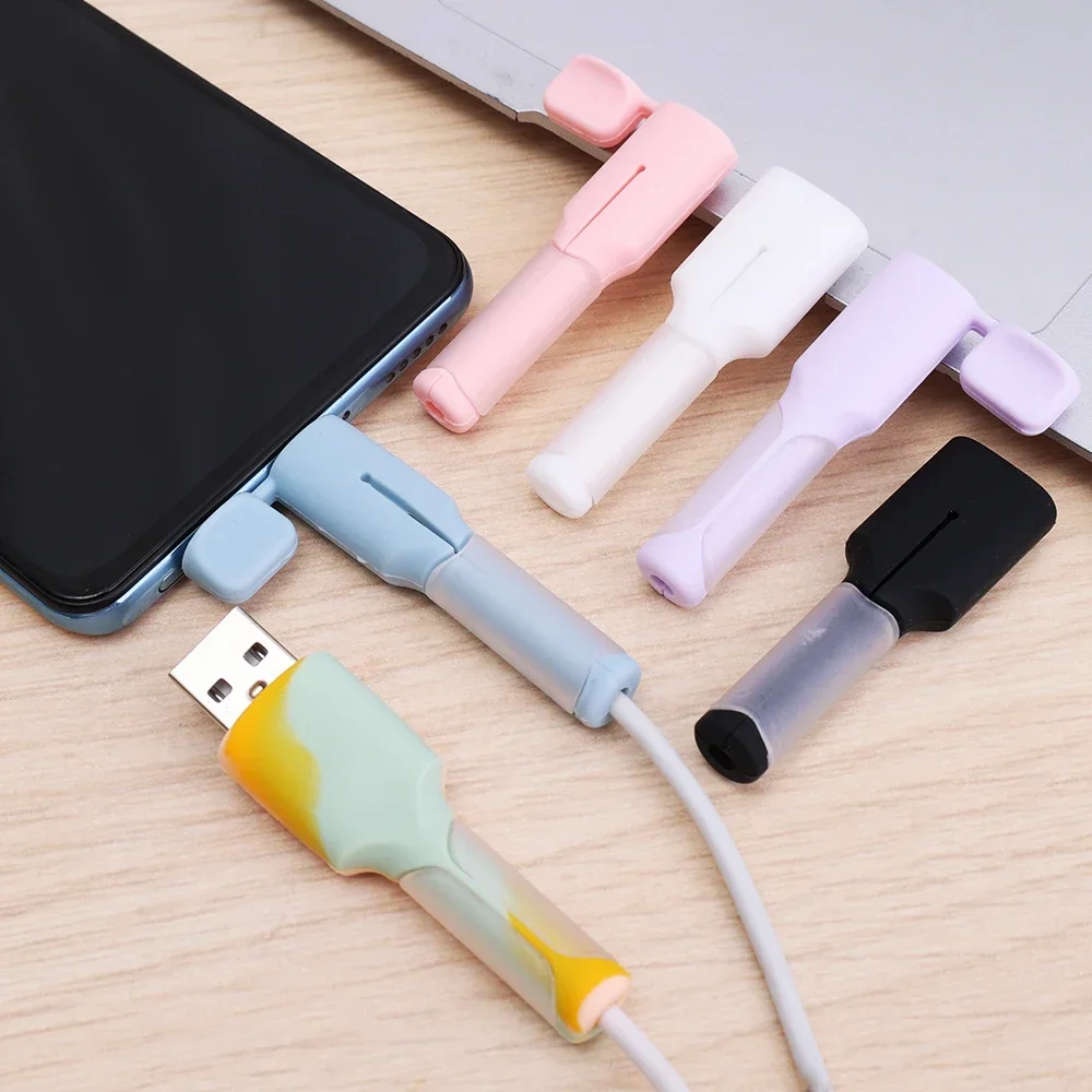 Мягкий силиконовый чехол-намотка для кабеля зарядного устройства USB Type C с защитой от разрывов защитный чехол для Xiaomi Huawei OPPO VIVO чехол