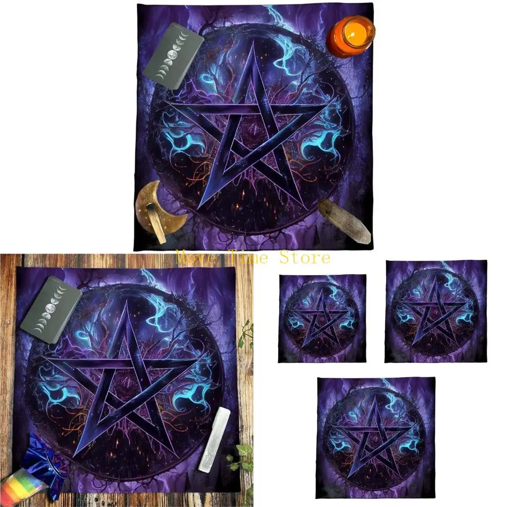 

92me Star Tarot Tabroloth Douply Divinations ткань для чтения Таро декоры