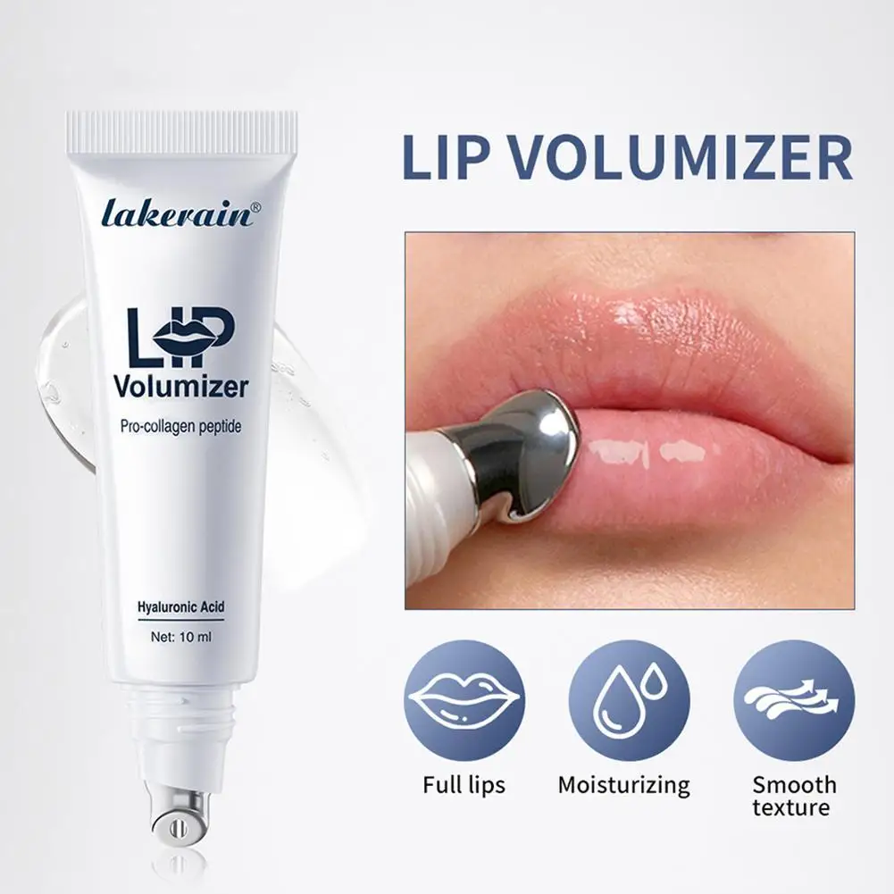 10ML Hyaluronic Acid Lip Enriching Essence Visibly Plumping Deeply Hydration Clear Lip Contour Reduce Fine Lines Lip Volumizer