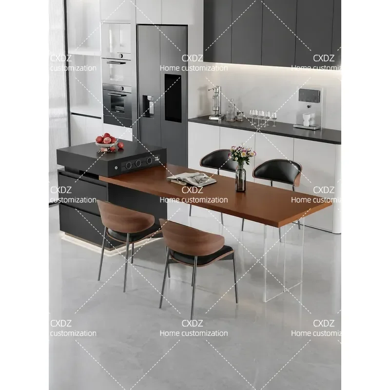 Modern Simple Island Table Integrated Household Open Countertop Multifunctional Kitchen Restaurant Furniture