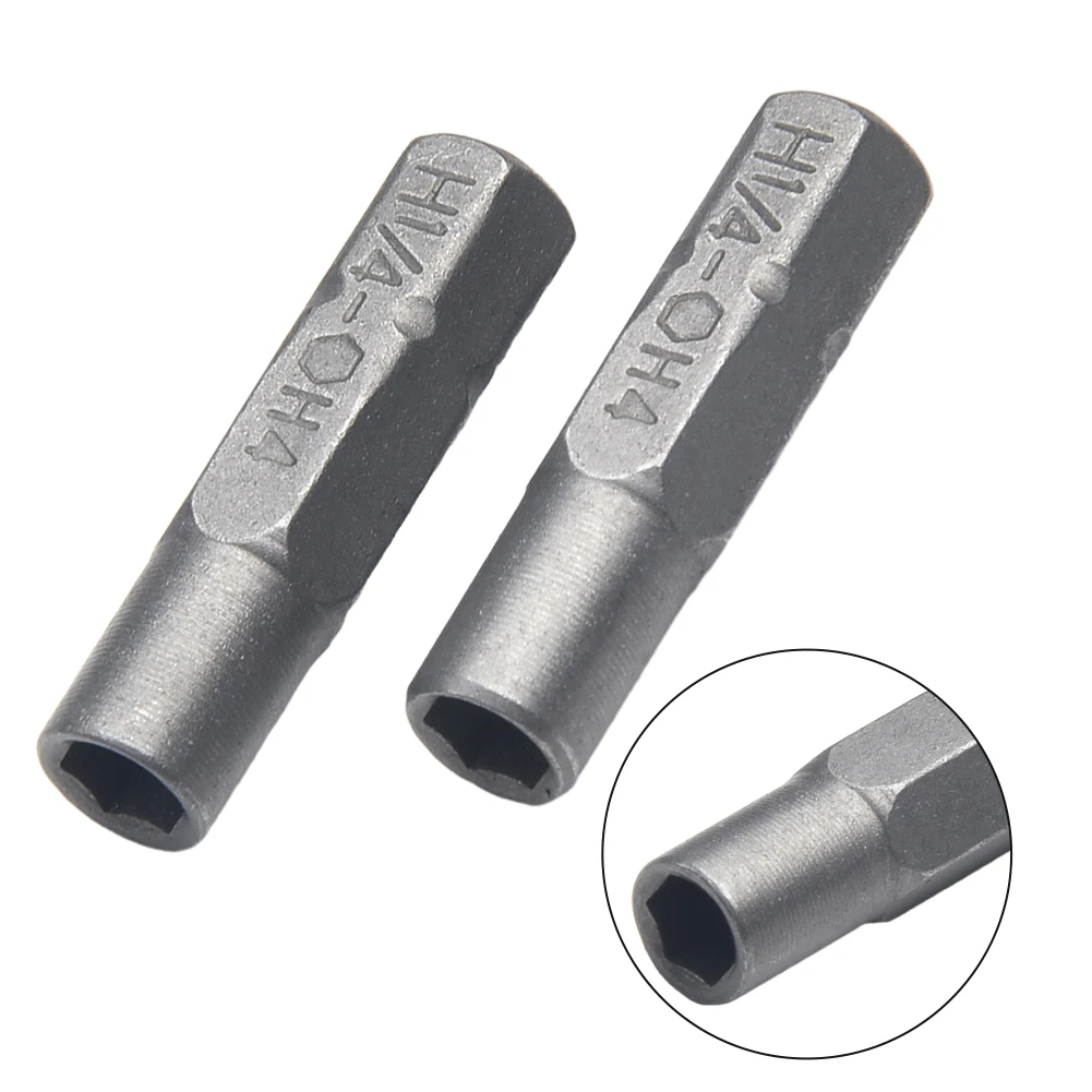 Precision Bit Holder Adapter Gray Driver Bit Adapter Bit Adapter Metal Bit Holder 4mm Socket Driver Bit Adapter