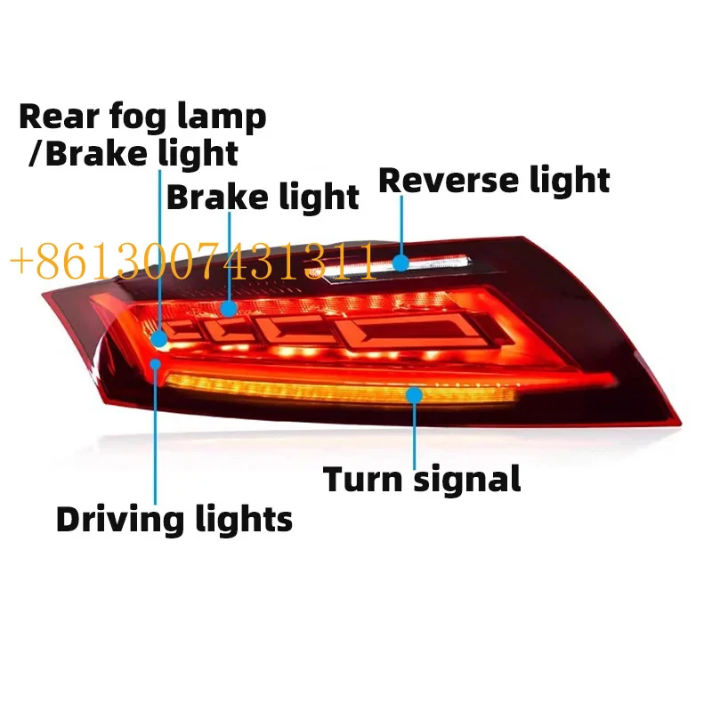 FactoryHigh Quality Led Taillight MK2 Car Accessories 2006 2008 2014 Rear Lamp Upgrade LED Indicator Taillamp 12V Voltage