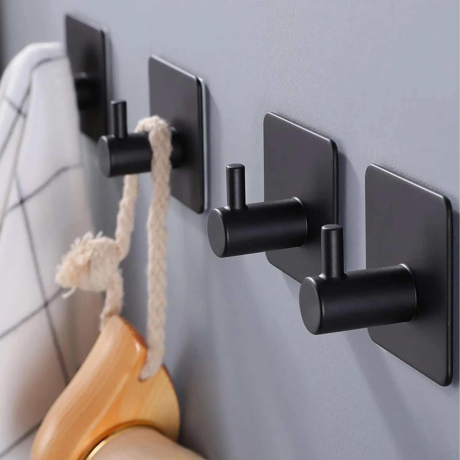 1 Stück Klebehaken, Handtuchhaken, robuste Wandhaken zum Aufhängen von Robe/Mantel im Badezimmer, Schlafzimmer, SUS-304-Edelstahl