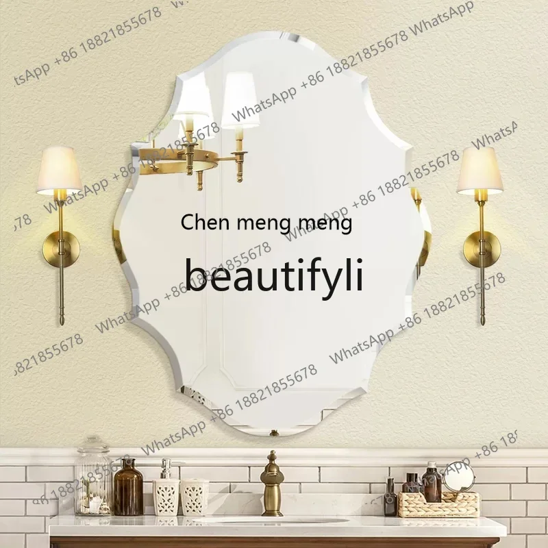 

k182Bathroom birthday gift arched vanity mirror background photo waterproof borderless vanity mirror