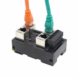 RJ45 to screw 8P8C Jack 4-Way Buss Breakout Board Terminal Block, Connector DIN rail mounting RJ45 connector