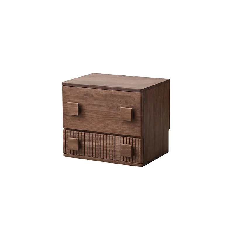 

North American black walnut free combination lattice cabinet living room storage floor bedside table