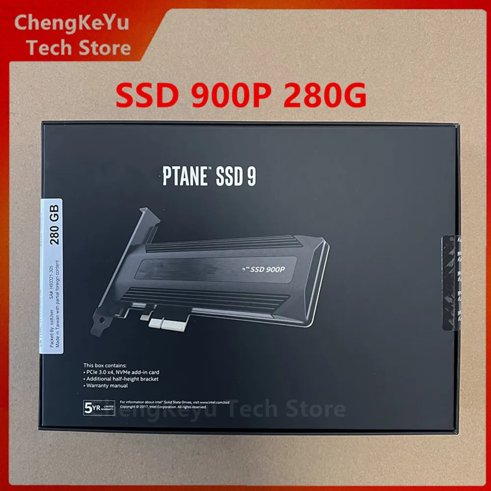 New&original For Intel optane SSD 900P 280G AIC HHHL PCIE3.0X4 NVME add-in card 5.11PBW 10DWPD solid-state drive SSDPED1D280GAX1