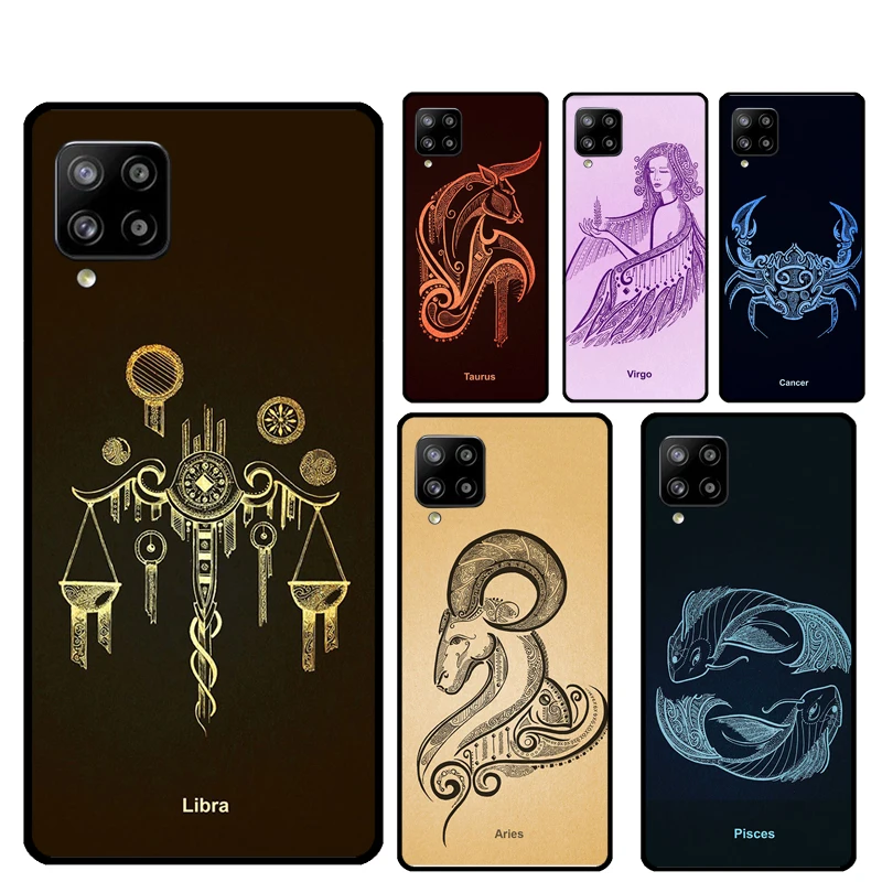 Zodiac Sign For Samsung Galaxy A56 A36 A26 A16 A05 A06 A22 A32 A52 A54 A34 A14 A55 A15 A53 A33 A35 Case