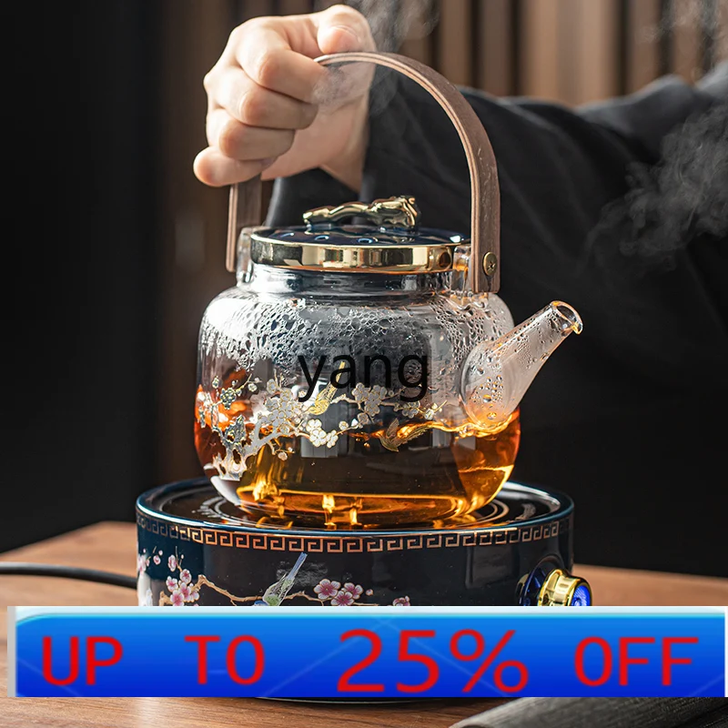 

lmm enclosed stove to make tea, electric ceramic stove, cooker, glass kettle, tea set