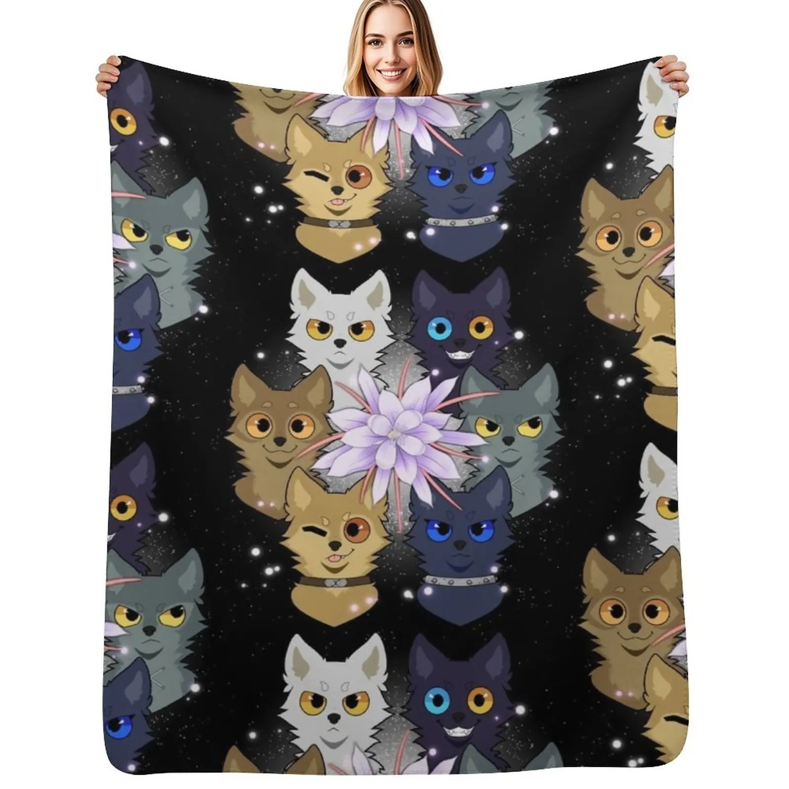 

Wolfs Rain Pups Throw Blanket Camping Hair Blankets