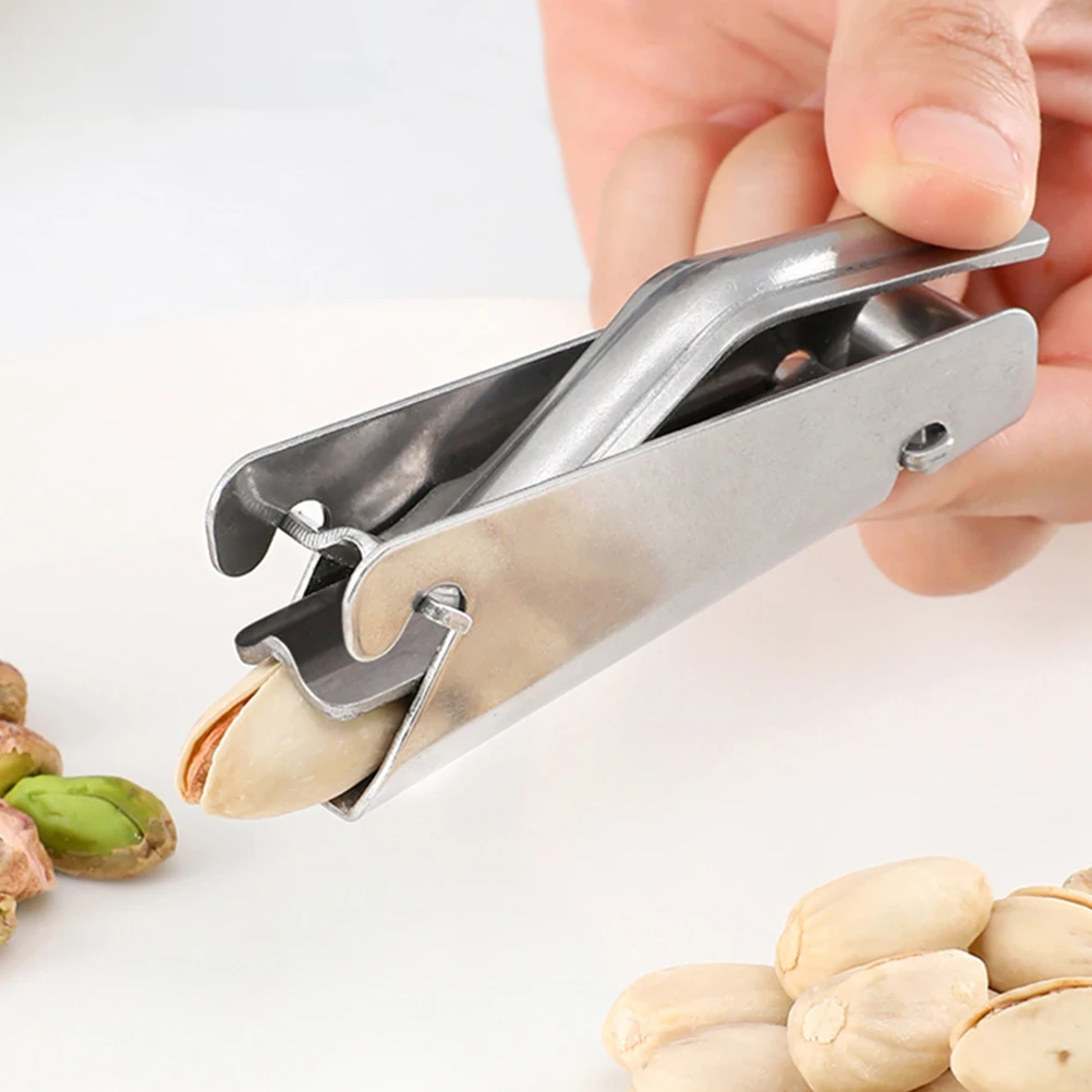 

2 pcs Stainless Steel Nut Opener Pine Nut Peeling Plier Melon Seeds Sheller Practical Cracker Pistachio Peeler Small