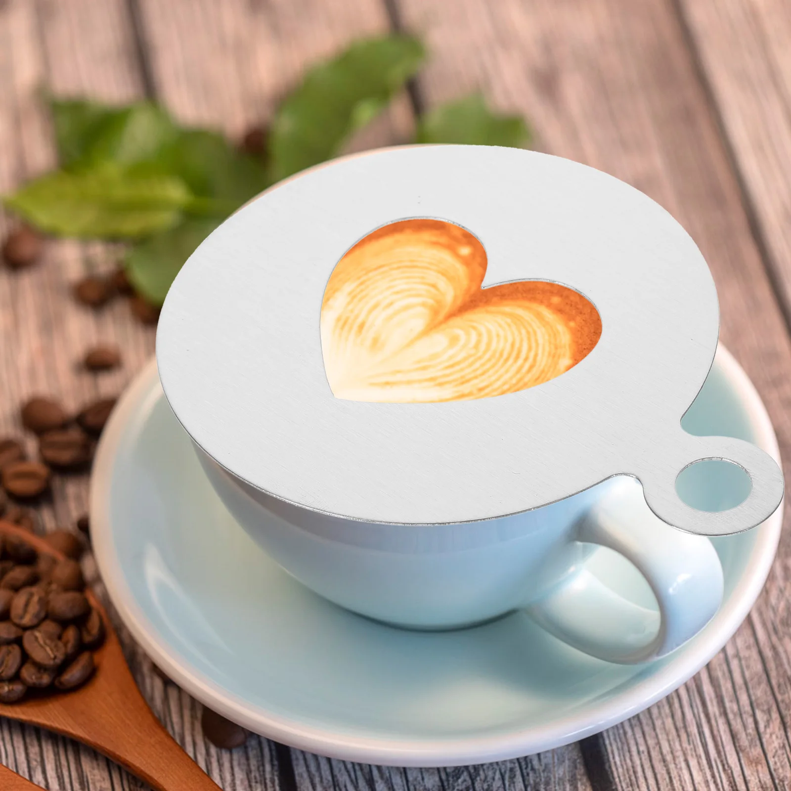 

Heart Shape Coffee Stencils Food Grade 304 Stainless Steel Baking Art Templates For Latte Cake Cupcake Cocoa Decorating