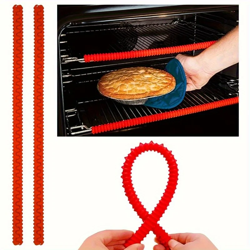 Oven Rack Edge Guards - Heat Resistant Oven Shelf Protectors, , Food Safe, Burn Prevention, Kitchen Tool for Oven Safety