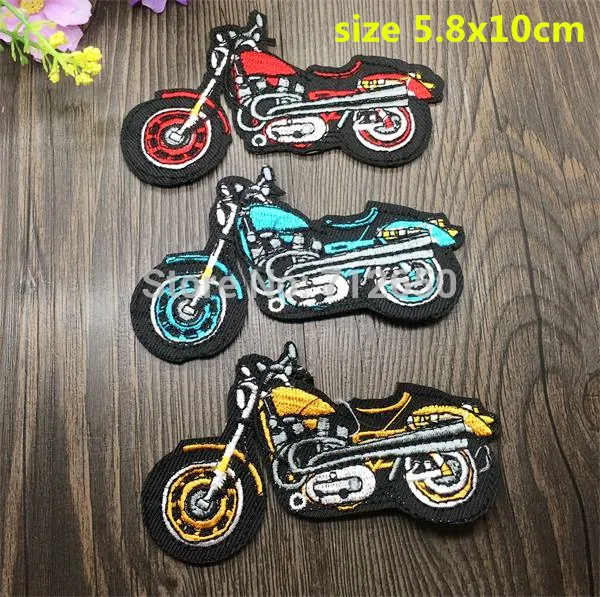 New arrival 10 pcs digging machine Motorcycle car Embroidered patches iron on cartoon Motif Applique hat bag shoe accessory