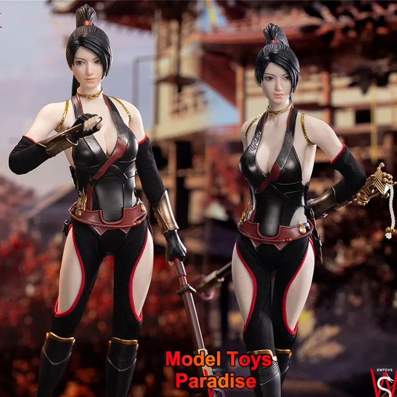 

SWTOYS FS076 1/6 Collectible Toys Black Momiji Woman Soldier Movable Eyes Fighting Ninja 12'' Full Set Action Figure Model Gifts