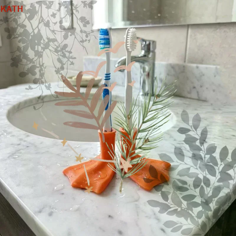 Duck Foot Toothbrush Holder Creative Duck Paw Design: 1/2pcs Universal Bathroom Countertop Organizer