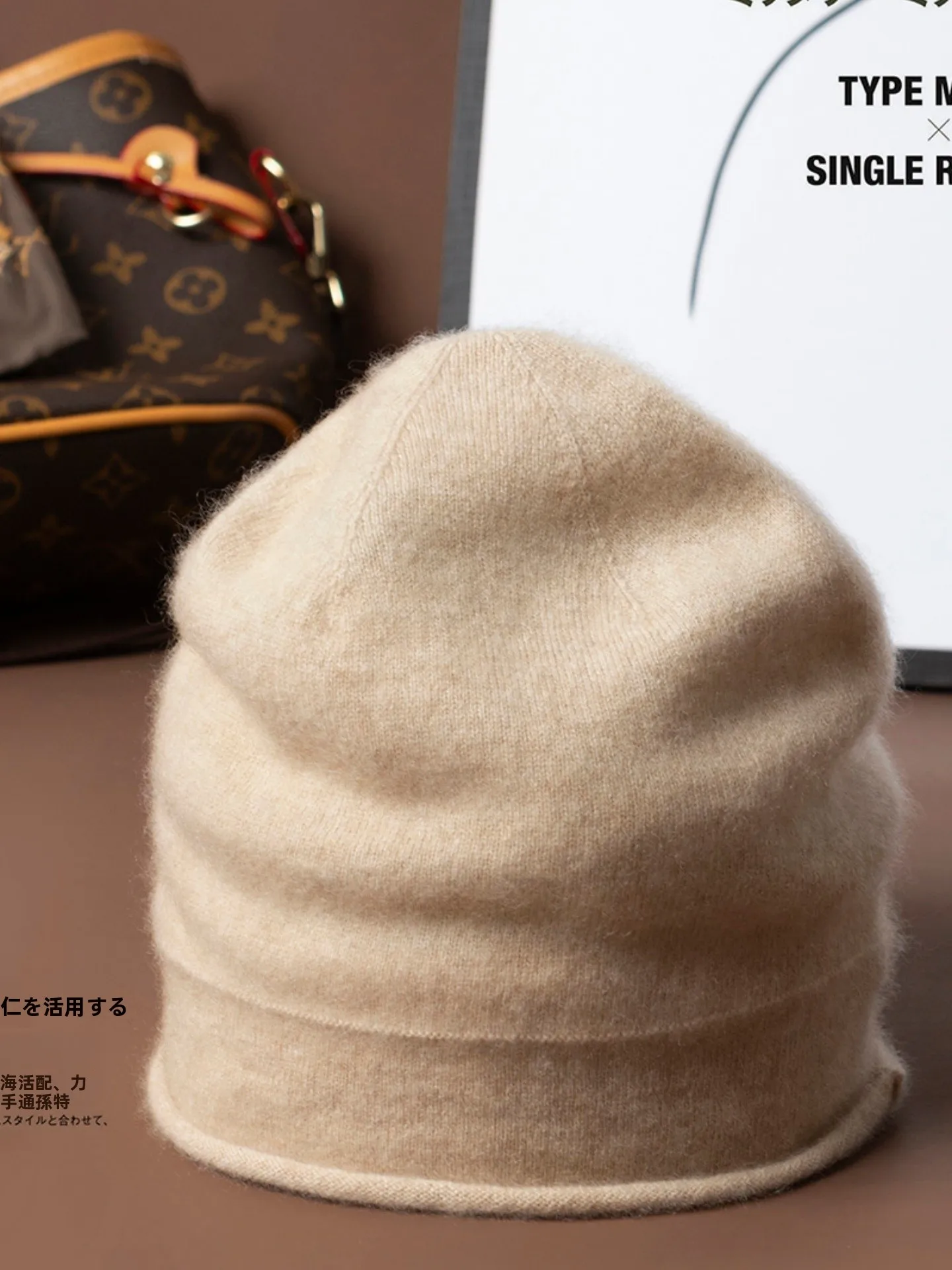 新スタイル00-ピュアカシミヤビーニー帽子スカーフセット-カップル向け-薄手-ユニセックス-ニット製-暖かいネックウォーマー-冬ファッションアクセサリー