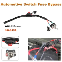 Automotive Switch Fuse Bypass Kit 35CM With 2 Fuses 10A/15A For Vehicles Mini Blade Fuse