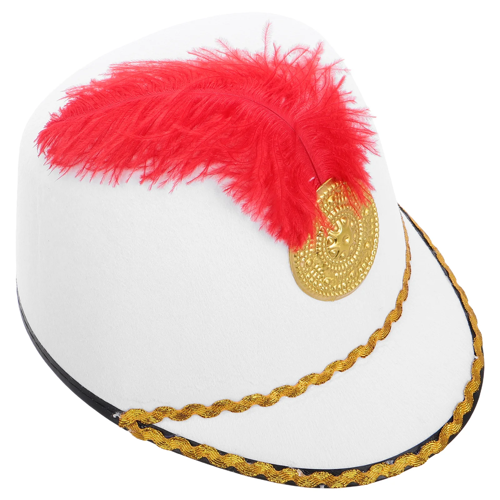 

Plume Designed Knight Hat Compact Fit for Cosplay Costume Party Parade Festival Performance Decor Fashionable Dress Up Cap