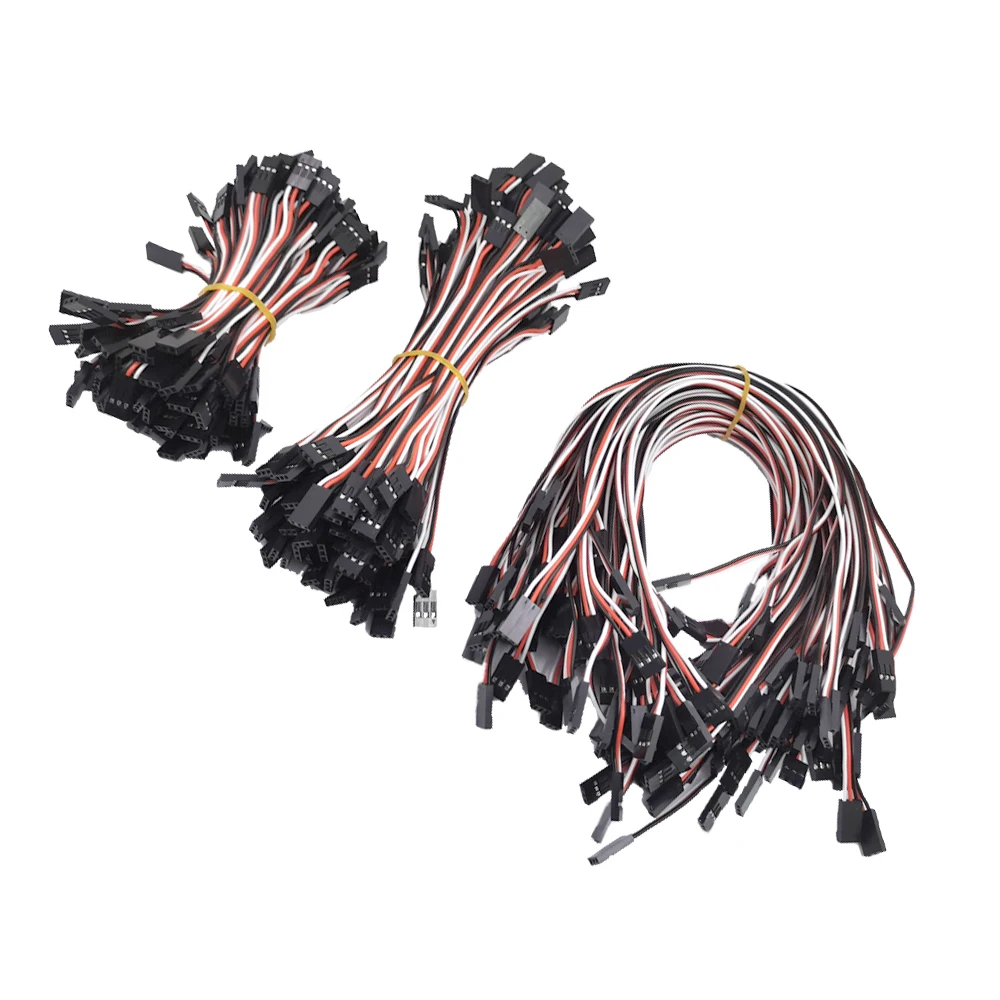 100pcs  Male to Male JR Plug Servo Extension Lead Wire Cable 10CM 15CM 30CM for RC Plane Quadcopter