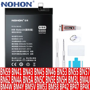 Nohon BN59 BN57 BN55 BN46 Baterai untuk Xiaomi Redmi Note 10 Pro 9 S 10 S 11 9 8 8 T 7 5 4 4X11E 11 Pro Plus Baterai Polimer Litium 12 penjualan terbaik bateria nohon xiaomi redmi note - №