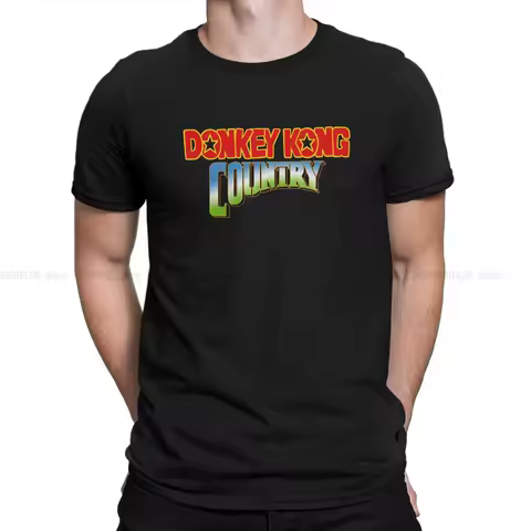 Country Franchise Man's TShirt Donkey Kong Game Crewneck Tops Polyester T Shirt Funny Birthday Gifts