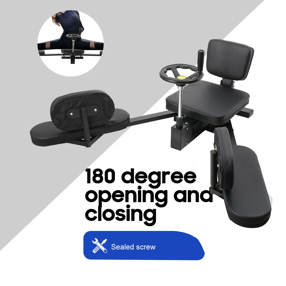 Image of Beinstrecker, Dehnungsgerät, 3-Stangen-Beinspreizer, Beinpressmaschine, Flexibilität für Sehnen und Bänder, Übung, Fitness, Dehnung, Verbesserung der Beinflexibilität, Split-Maschine