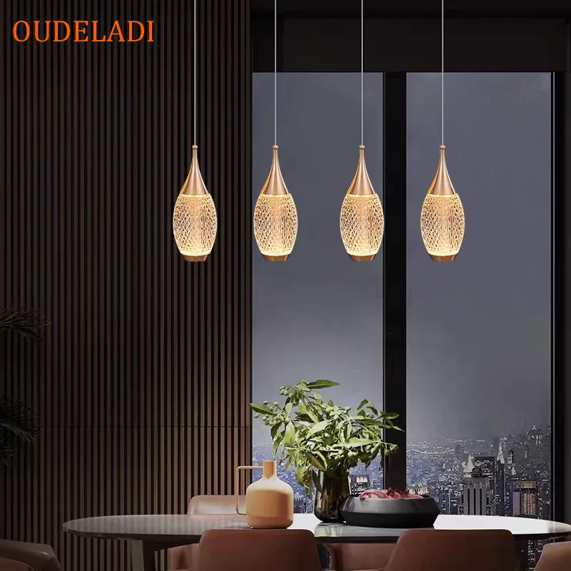 

Modern LED Luxury Dining table Chandelier Home Decor Bedside Hanging Light Living Room kitchen Island pendant Lamps