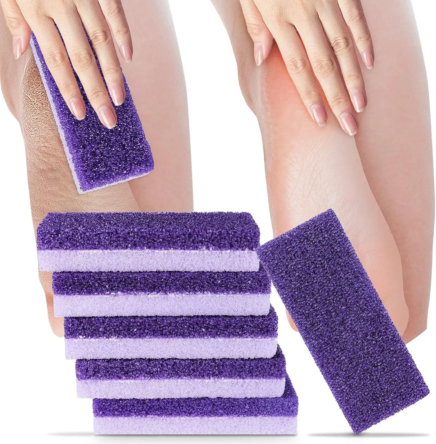 2/10Pcs Foot Pumice Stone Foot File Callus Dead Skin Remover Foot Heel Scrubber Smooth Feet In Seconds Pedicure Exfoliator Tool