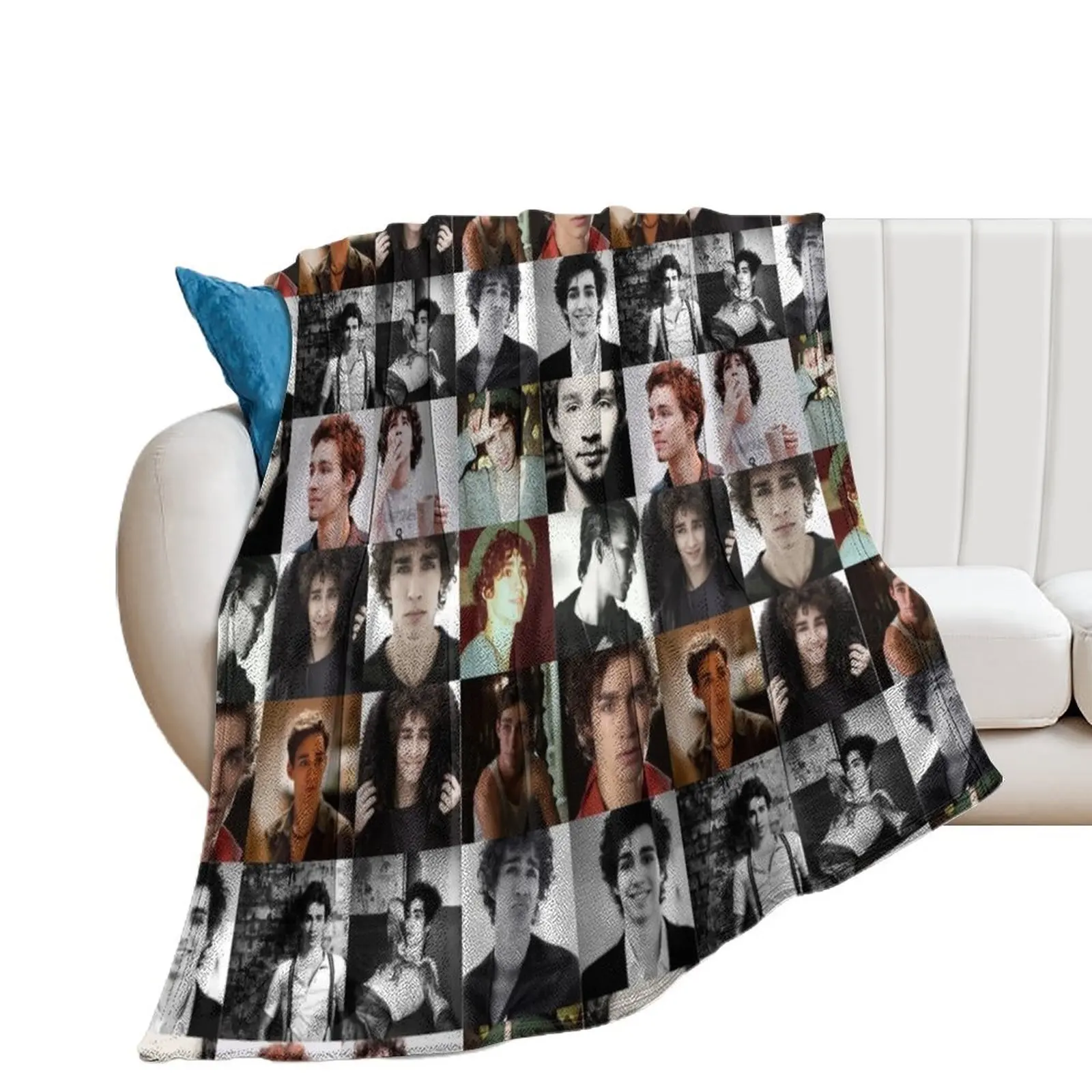 Robert Sheehan Throw Blanket Flannel Fabric wednesday Giant Sofa Beach Blankets