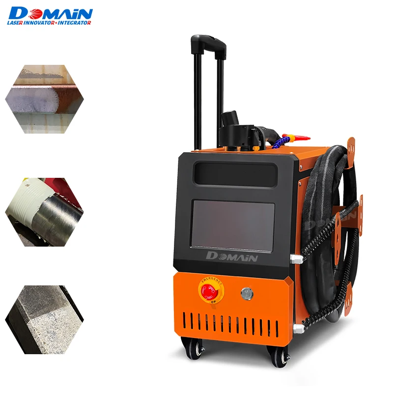 

DOMAINLASER 200w 300w Pulse Laser Cleaner Handheld Laser rust Remover Portable Laser Cleaning Machine for Wood Metal Brick